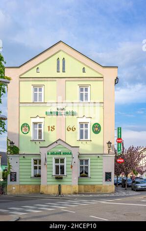 The Jicin Hotel in Jicin in Bohemian Paradise, Kralovehradecky kraj, République Tchèque, 22 avril 2014. Banque D'Images