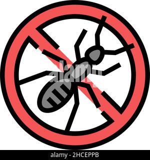 illustration vectorielle de l'icône de couleur de traitement ant Illustration de Vecteur