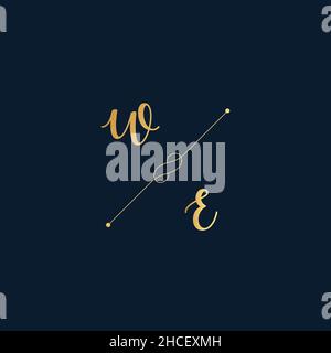 NOUS initiales lettre alphabet aquarelle logo ensemble de marquage collection, modèle de logotype féminin dans un style artistique élégant.Logo de luxe féminin Illustration de Vecteur