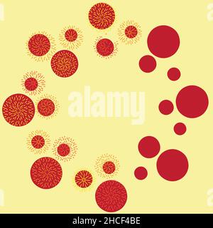 les étoiles de moons et le motif vectoriel de feux d'artifice de la nouvelle année Illustration de Vecteur