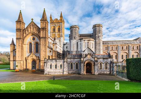 Église de l'abbaye de Buckfast, Buckfastleigh, Devon, Angleterre, Europe Banque D'Images