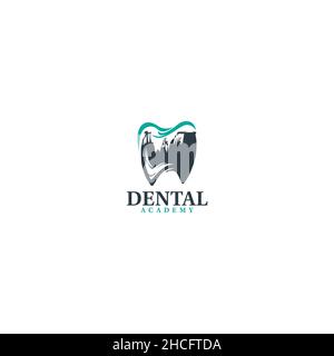 Design moderne Dental Academy sain logo design Illustration de Vecteur