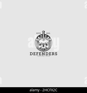 Design moderne avec logo Defenders Illustration de Vecteur