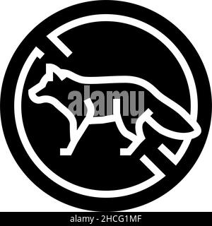 illustration du vecteur de l'icône du glyphe du contrôle fox Illustration de Vecteur