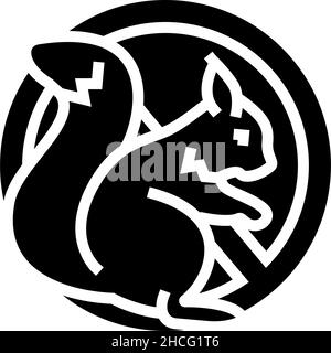 illustration du vecteur d'icône de glyphe de contrôle d'écureuil Illustration de Vecteur