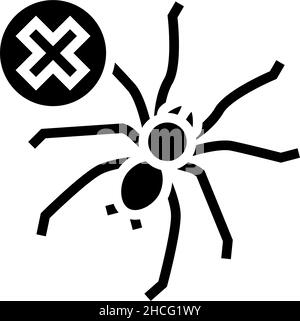 illustration du vecteur de l'icône du glyphe de commande d'araignée Illustration de Vecteur
