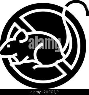 illustration du vecteur d'icône de glyphe de commande de souris Illustration de Vecteur