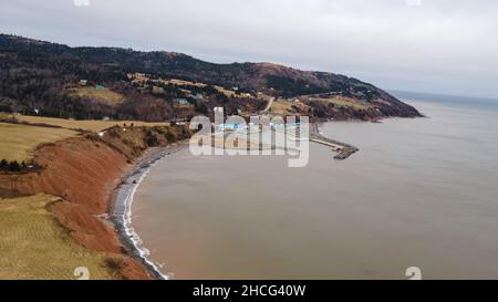 Ballant Cove (Nouvelle-Écosse) Canada, décembre 25 2021.Antenne de ballon.Luke Durda/Alamy Banque D'Images