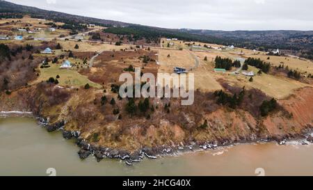 Ballant Cove (Nouvelle-Écosse) Canada, décembre 25 2021.Antenne de ballon.Luke Durda/Alamy Banque D'Images