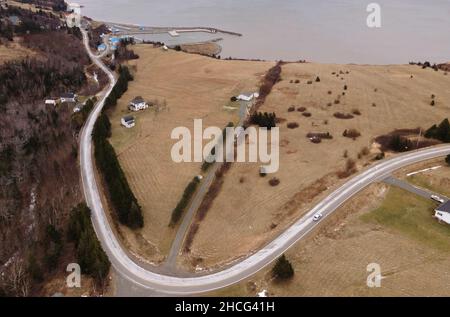 Ballant Cove (Nouvelle-Écosse) Canada, décembre 25 2021.Antenne de ballon.Luke Durda/Alamy Banque D'Images