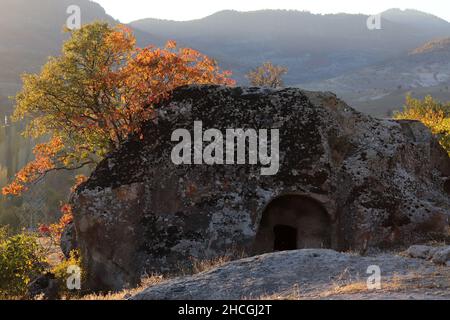 Il y a des chapelles et des églises du début de la période chrétienne à Konya Glistra. Banque D'Images