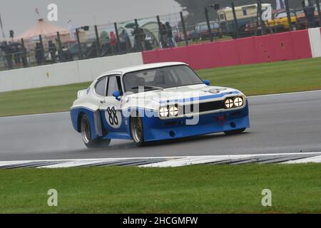 Chris Ward, Richard Kent, Ford Broadspeed Capri, Adrian flux Trophée pour MRL Historic Touring car Challenge, une course à deux pilotes avec une fosse obligatoire Banque D'Images