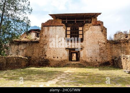 Ruines du drukgyel Dzong à Paro, Bhoutan occidental, Asie Banque D'Images