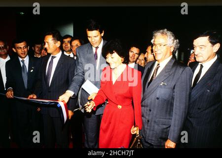 Archives 80ies : Michel Noir, politicien français et maire de Lyon, Rhône, région Rhône-Alpes, France, octobre 1988 Banque D'Images