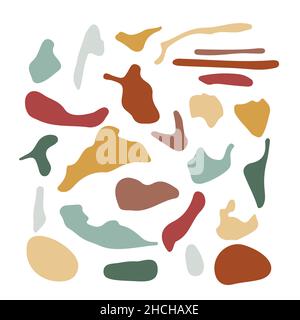 Ensemble moderne de formes organiques abstraites Illustration de Vecteur