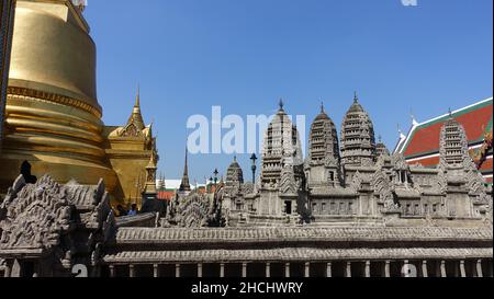 Le Temple du Bouddha d'Émeraude - Wat Phra si Rattana Satsadaram/Wat Phra Kaew à Bangkok, Thaïlande Banque D'Images