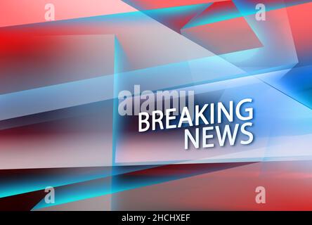Un résumé graphique de 3D a rendu l'arrière-plan de l'actualité de rupture Banque D'Images