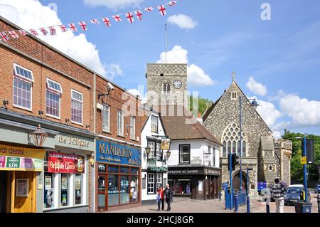 L'église Holy Trinity, High Street, Dartford, Kent, Angleterre, Royaume-Uni Banque D'Images