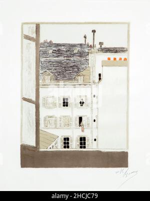 Quelques aspects de la vie à Paris, 4: House in the Courtyard (1898) imprimé en haute résolution par Pierre Bonnard. Banque D'Images