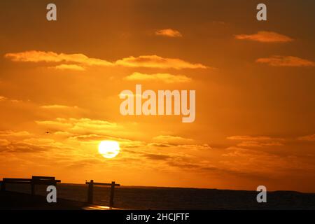 Superbe baie de Hamelin au coucher du soleil Banque D'Images