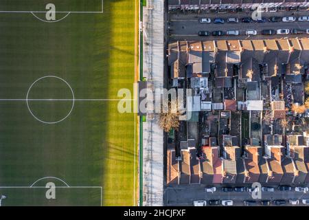 Vue aérienne du club de football de Luton Town Banque D'Images