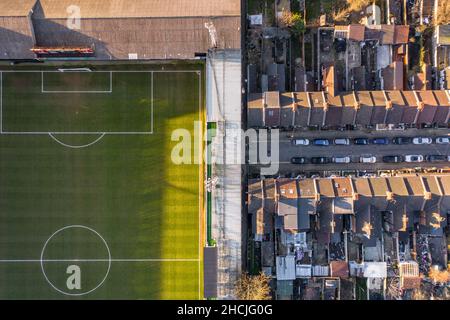 Vue aérienne du club de football de Luton Town Banque D'Images