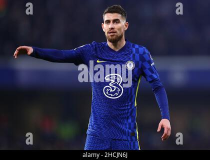Londres, Royaume-Uni.29th décembre 2021.Jorginho, de Chelsea, regarde pendant le match de la Premier League à Stamford Bridge, Londres.Crédit photo à lire: Jacques Feeney/Sportimage crédit: Sportimage/Alay Live News Banque D'Images