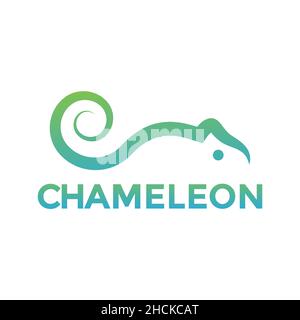 Abstrait forme moderne logo Chameleon design vecteur graphique symbole icône signe illustration idée créative Illustration de Vecteur