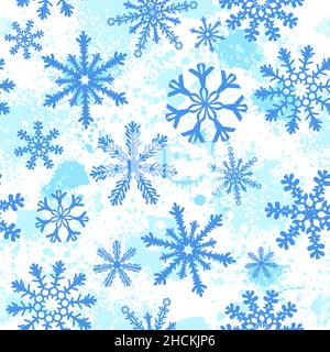 Fond flocon de neige sans couture.Illustration vectorielle Illustration de Vecteur