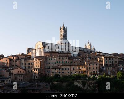 Cathédrale de Sienne Belfry Cityscape en Toscane ou Townscape avec Duomo di Siena Bell Tower Banque D'Images