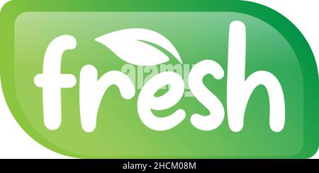 Logo moderne coloré VERT nature FRAIS Illustration de Vecteur