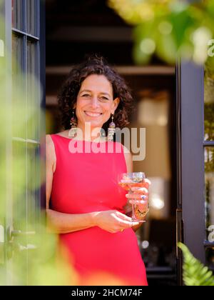 Alex Polizzi au Star Hotel, Alfriston, East Sussex, Royaume-Uni.Usage éditorial uniquement. Banque D'Images