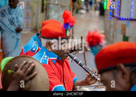 Kanniyakumari Street Band. Banque D'Images