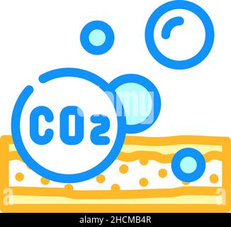 illustration du vecteur de l'icône de couleur de la procédure de carboxythérapie Illustration de Vecteur