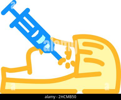 illustration vectorielle de l'icône de couleur de la procédure de blanchiment Illustration de Vecteur