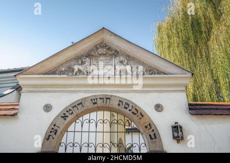 Synagogue Remuh au quartier juif de Cracovie (Kazimierz) - Cracovie, Pologne Banque D'Images