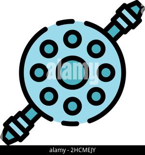 Icône de sélecteur de réparation de vélo.Contour de réparation de vélo vecteur icône de couleur isolée plate Illustration de Vecteur