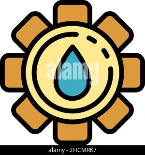 Icône d'huile de canola supplémentaire.Contour extra huile de canola vecteur icône couleur plat isolé Illustration de Vecteur