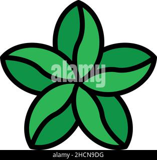 Icône Plumeria Bunch.Outline plumeria botte vecteur icône couleur plat isolé Illustration de Vecteur