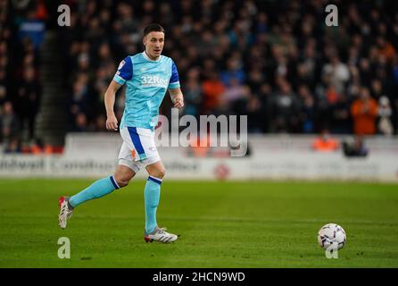 Craig Forsyth, du comté de Derby, en action pendant le match du championnat Sky Bet au stade bet365, Stoke-on-Trent.Date de la photo: Jeudi 30 décembre 2021. Banque D'Images