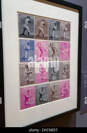 Collection de cartes de base-ball Jefferson R. Burdick au Metropolitan Museum of Art de New York, États-Unis 2021 Banque D'Images