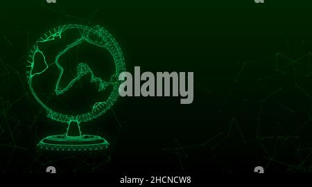 Globes de terre isolés sur fond vert.Icône Terre planète plate.Illustration du stock vectoriel Illustration de Vecteur