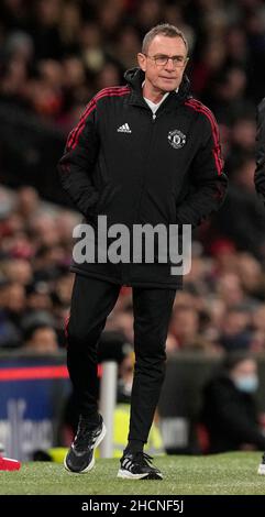 Manchester, Angleterre, 29th décembre 2021.Ralf Rangnick, responsable de Manchester United lors du match de la Premier League à Old Trafford, Manchester.Le crédit photo devrait se lire: Andrew Yates / Sportimage Banque D'Images