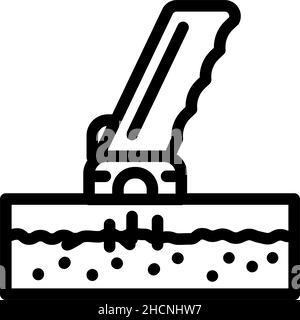 illustration vectorielle de l'icône de la ligne d'écaillage de carbone Illustration de Vecteur