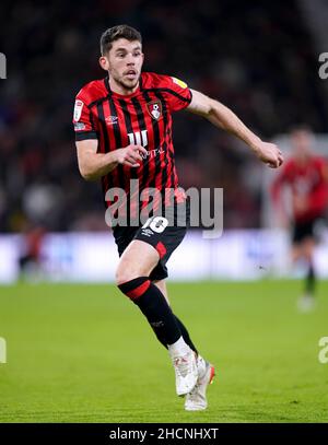 Ryan Christie de Bournemouth lors du match du championnat Sky Bet au stade Vitality, à Bournemouth.Date de la photo: Jeudi 30 décembre 2021. Banque D'Images