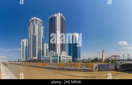 GROZNY, RUSSIE - 25 JUIN 2018 : gratte-ciel de la ville de Grozny, Tchétchénie Russie Banque D'Images