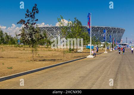 VOLGOGRAD, RUSSIE - 28 JUIN 2018 : vue du stade de football Volgograd Arena, Russie. Banque D'Images