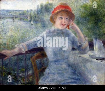 Un portrait d'Alphonsine Fournaise par l'impressionniste français Pierre Auguste Renoir Banque D'Images