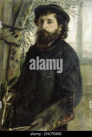 Un portrait de Claude Monet, autre artiste impressionniste, par Pierre Auguste Renoir Banque D'Images