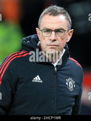 Old Trafford, Manchester, Royaume-Uni.30th décembre 2021.Premier League football Manchester United contre Burnley ; responsable de Manchester United Ralf Rangnick Credit: Action plus Sports/Alay Live News Banque D'Images